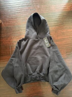 TLF Black Hoodie with Subtle Logo - Tag Attached